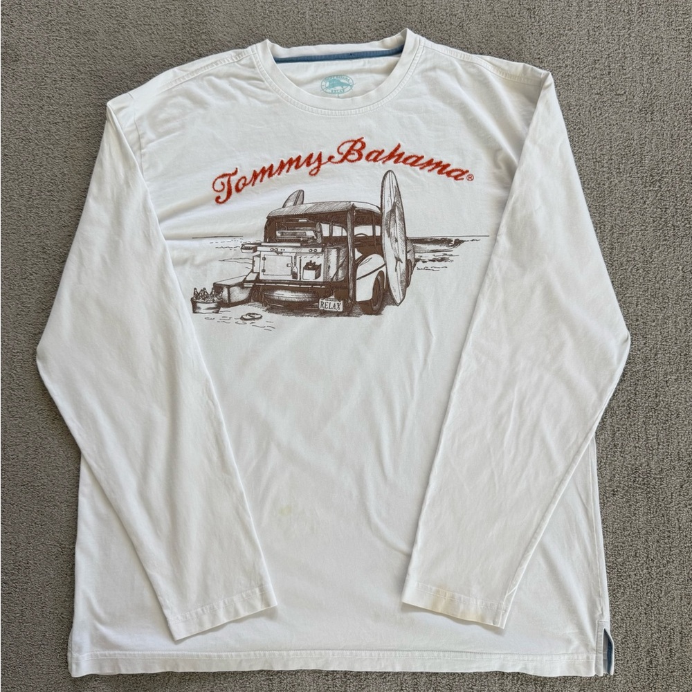 SOLD ELSEWHERE- Tommy Bahama Relax Surf Graphic Long Sleeve Shirt -